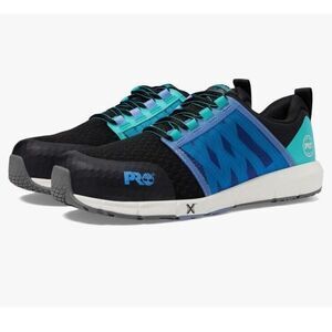 Timberland Pro Radius Composite Safety Toe Black/Aqua Women's Size‎ 11 M